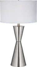 Brushed Nickel and Steel Table Lamp