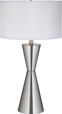 Brushed Nickel and Steel Table Lamp