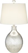 Silver Mercury Oval Metallic Table Lamp
