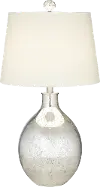 Silver Mercury Oval Metallic Table Lamp