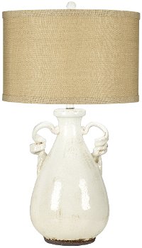 White Ceramic Urban Pottery Jug Table Lamp