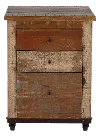 Antique Pine 3 Drawer Wood File Cabinet