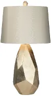 Champagne Resin Faceted Table Lamp
