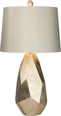 Champagne Resin Faceted Table Lamp