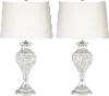 Polished Chrome Glitz and Glam Pair of Table Lamps