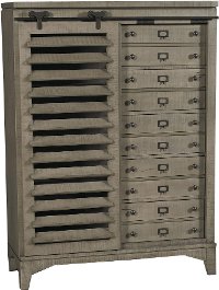 Rustic Contemporary Old Gray Door Chest - Bohemian