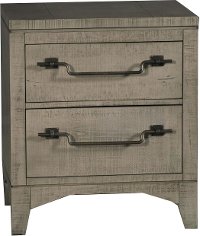 Old Gray Rustic Contemporary Nightstand - Bohemian