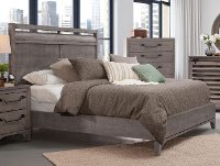 Old Gray Rustic Contemporary Queen Size Bed - Bohemian