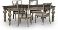 Gray 5 Piece Contemporary Dining Set - Bohemian