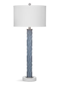 Gray and White Marble Table Lamp