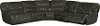 Ghost Gray Leather-Match Power Reclining Sectional Sofa - Max