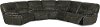 Ghost Gray Leather-Match Power Reclining Sectional Sofa - Max -1
