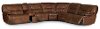 Brown Leather-Match Power Reclining Sectional Sofa - Max -2