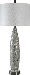 Metallic Ceramic Table Lamp with Acrylic Base