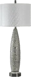 Metallic Ceramic Table Lamp with Acrylic Base