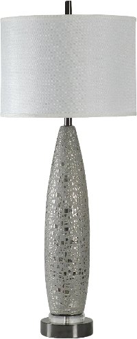 Metallic Ceramic Table Lamp with Acrylic Base