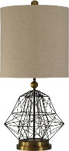 Satin Black and Hawthorne Gold Table Lamp