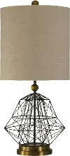Satin Black and Hawthorne Gold Table Lamp