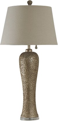 Bellevue Silver Table Lamp with Acrylic Base