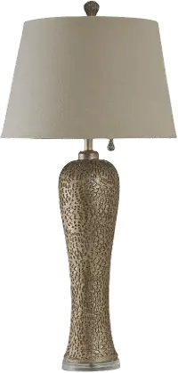 Bellevue Silver Table Lamp with Acrylic Base