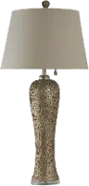 Clearance Bellevue Silver Table Lamp with Acrylic Base