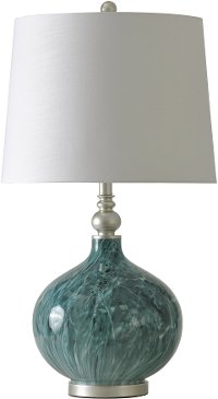 Faux Marble Glass Table Lamp