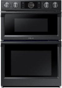 NQ70M7770DG Samsung 30 Inch Electric Dual Convection and Steam Cook Flex Duo Wall Oven with Built-In Microwave - Black Stainless Steel