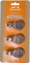 BAC419 Traeger Grill 3 Pack Magnetic Wooden Hooks-2