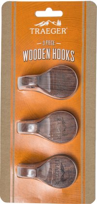 BAC419 Traeger Grill 3 Pack Magnetic Wooden Hooks-2