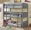 Davidson Gray Casual Classic Triple Twin Bunk Bed