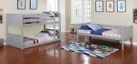 Gray Casual Classic Triple Twin Bunk Bed - Davidson-3