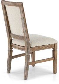 Weathered Pine Square Back Upholstered Dining Chair - Interlude II-3