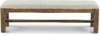 Weathered Pine Upholstered Bench - Interlude II