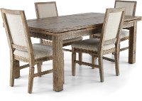Weathered Pine Gray 5 Piece Dining Room Set - Interlude II