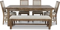 Weathered Pine 6 Piece Dining Set - Interlude II