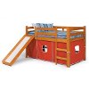 Twin Honey and Red Tent Bed with Slide - Pine Ridge-1