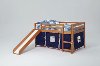 Twin Honey and Blue Tent Bed with Slide - Pine Ridge