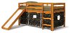 Twin Honey and Camo Tent Bed with Slide - Pine Ridge