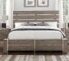 Contemporary Gray & Silver Queen Bed - Buena Vista