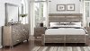 Contemporary Gray 6 Piece King Bedroom Set - Buena Vista