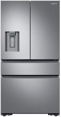 RF23M8070SR Samsung Counter Depth French Door Smart Refrigerator with FlexZone Drawer - 22.6 cu. ft., 36 Inch Stainless Steel