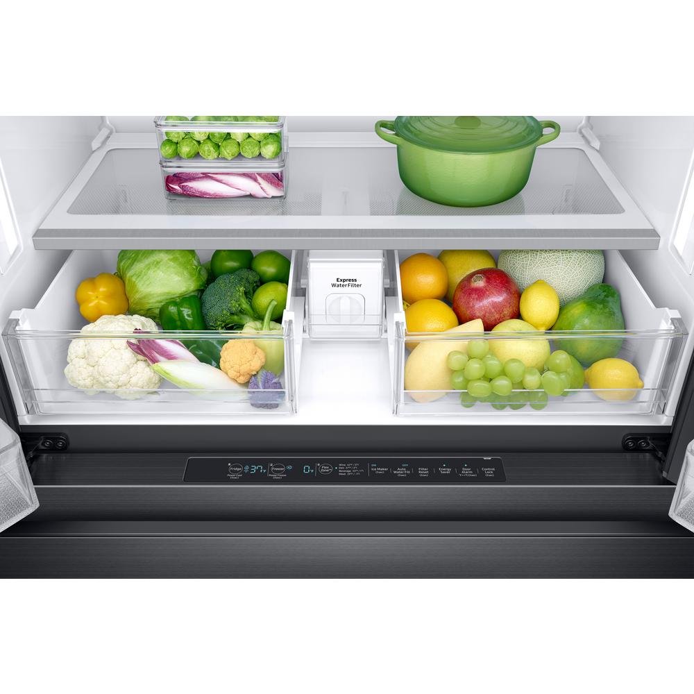 RF23M8070SG Samsung2 2.6 cu ft Counter Depth French Door Refrigerator with FlexZone Drawer - 36 W Black Stainless Steel-3