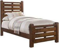 Barley Brown Rustic Contemporary Twin Bed - Logan