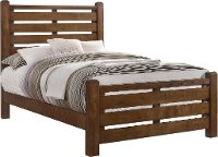 Barley Brown Rustic Contemporary Full Bed - Logan-2