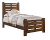 Rustic Brown 4 Piece Twin Bedroom Set - Logan-2