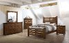 Barley Brown Rustic Contemporary 4 Piece Full Bedroom Set - Logan-2