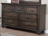 Classic Traditional Antique Brown Dresser - Campbell