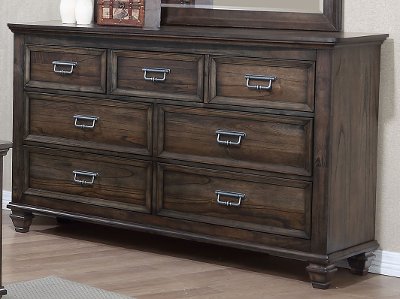 Classic Traditional Antique Brown Dresser - Campbell