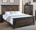 Classic Traditional Antique Brown Queen Bed - Campbell