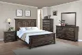 Classic Traditional Antique Brown 4 Piece Queen Bedroom Set - Campbell
